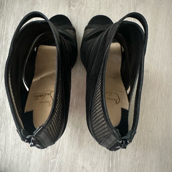 Great Condition Red Bottom Peep Toe Booties - Picture 7 of 8